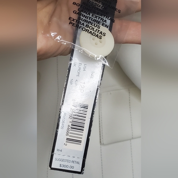 🔥Hostpick🔥NWT Tahari Size 12P Elegant White Striped Women's Blazer - Picture 10 of 14